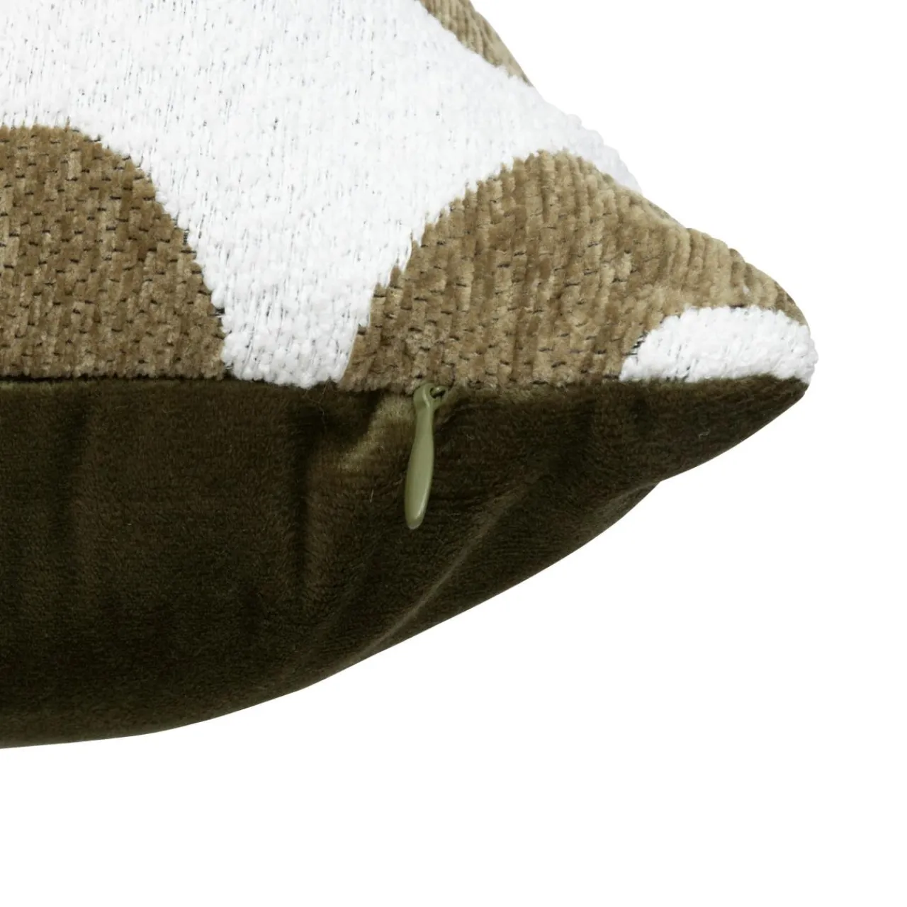 Atmosphera, cru017dateur d'intu017drieur Coussin carré (40 x 40 cm) Safina Vert kaki Sale