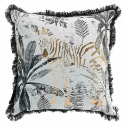 DOUCEUR D'INTERIEUR Coussin carré (45 x 45 cm) Zebrion Noir Sale