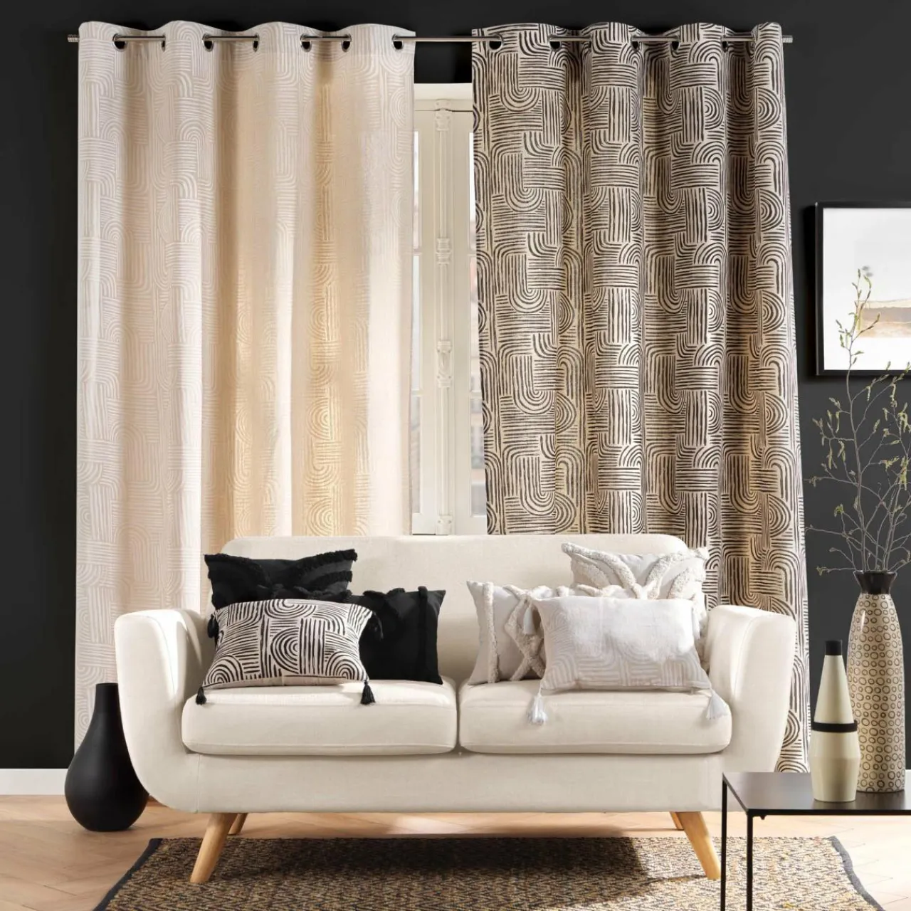 DOUCEUR D'INTERIEUR Coussin carré (40 x 40 cm) Zita Beige