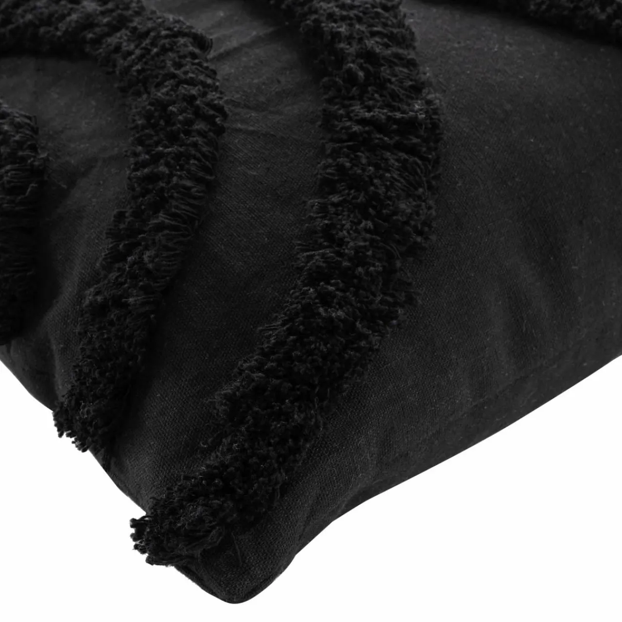 DOUCEUR D'INTERIEUR Coussin carré (40 x 40 cm) Zita Noir Outlet