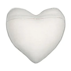 STOF Coussin cœur coton (40 x 40 cm) Emmy Ecru