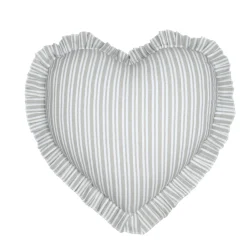 STOF Coussin cœur coton (45 x 45 cm) Joséphine Gris Best