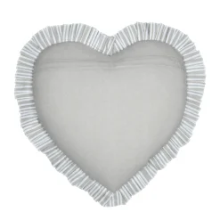 STOF Coussin cœur coton (45 x 45 cm) Joséphine Gris Best