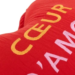 Atmosphera cru017dateur d'intu017drieur for kids Coussin cœur enfant coton (40 cm) Amour Rouge Hot
