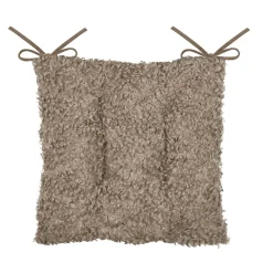 STOF Coussin de chaise carré bouclette (38 x 38 cm) Cosylife Taupe Best