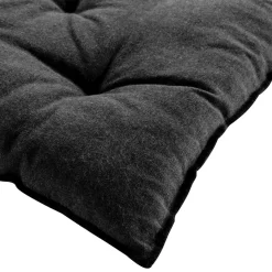 DOUCEUR D'INTERIEUR Coussin de chaise carré coton recyclé Mistraline Gris Anthracite New
