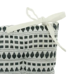 ATMOSPHERA Coussin de chaise carré coton recyclé (38 x 38 cm) Micah Bleu New