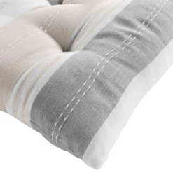 DOUCEUR D'INTERIEUR Coussin de chaise carré coton recyclé Andria Beige Clearance
