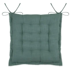 STOF Coussin de chaise carré coton (38 x 38 cm) Helios Vert