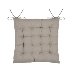 STOF Coussin de chaise carré coton (38 x 38 cm) Hemera Ecru New