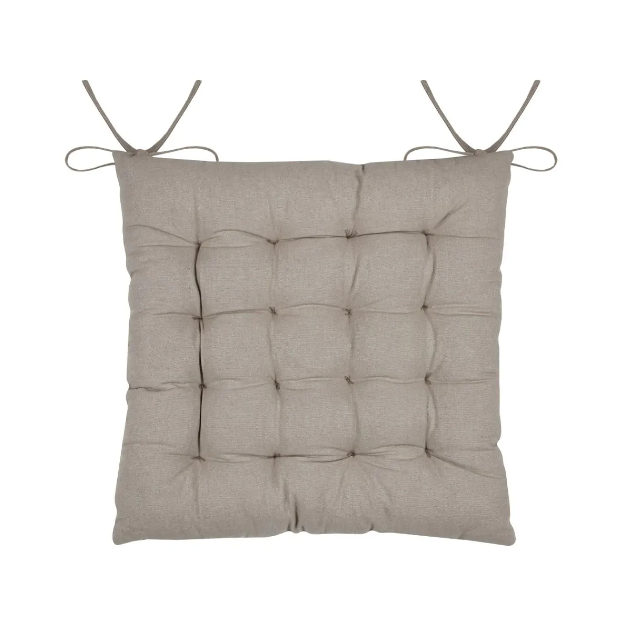 STOF Coussin de chaise carré coton (38 x 38 cm) Hemera Ecru New