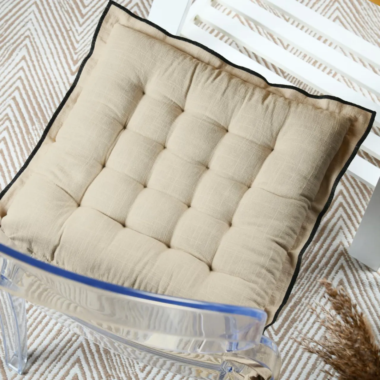 STOF Coussin de chaise carré coton (38 x 38 cm) Helios Ecru Online