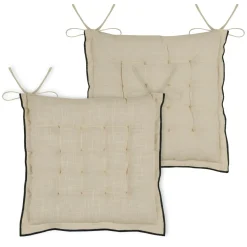 STOF Coussin de chaise carré coton (38 x 38 cm) Helios Ecru Online
