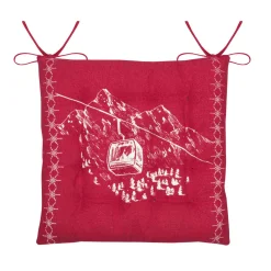 STOF Coussin de chaise carré coton (38x38 cm) Villard Rouge New
