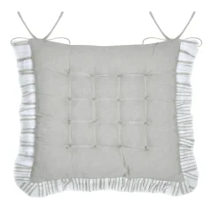 STOF Coussin de chaise carré coton (38 x 38 cm) Joséphine Ecru Clearance