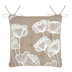 STOF Coussin de chaise carré coton (38 x 38 cm) Oriana Beige Best