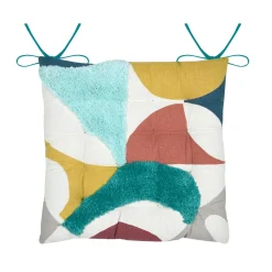 STOF Coussin de chaise carré coton (38x38 cm) Blokken Multicolore Sale