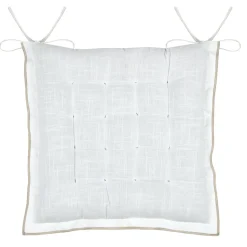 STOF Coussin de chaise carré coton (38 x 38 cm) Helios Blanc Outlet