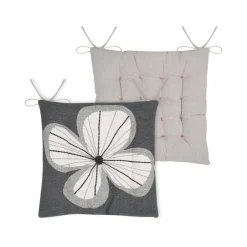 STOF Coussin de chaise carré coton (38 x 38 cm) Tilda Gris Discount