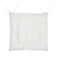STOF Coussin de chaise carré coton (38 x 38 cm) Blokken Ecru Outlet