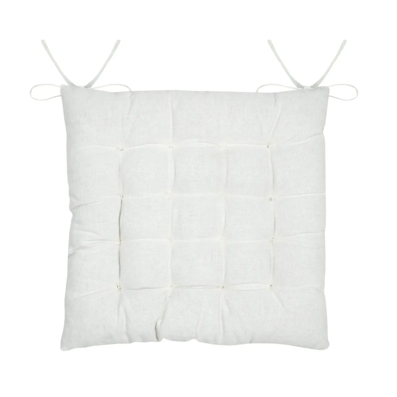STOF Coussin de chaise carré coton (38 x 38 cm) Blokken Ecru Outlet