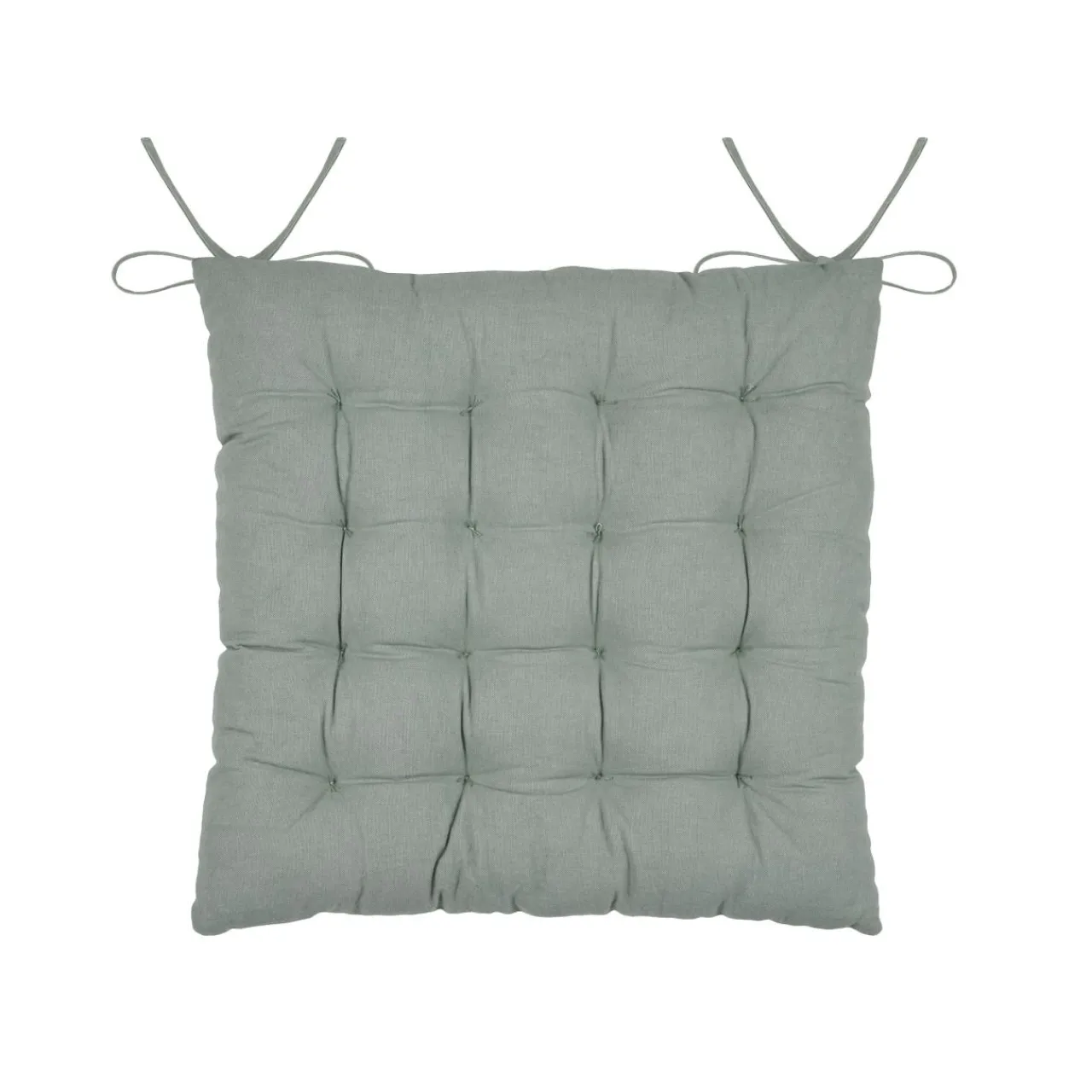 STOF Coussin de chaise carré coton (38 x 38 cm) Yuki Vert Jade