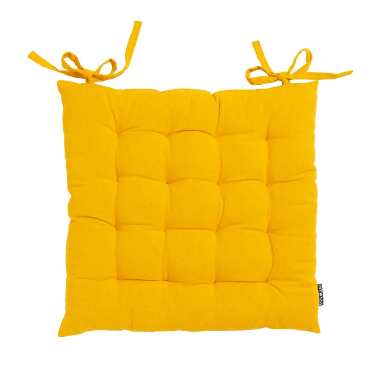 EMINZA Coussin de chaise carré coton (40 x 40 cm) Pixel Jaune moutarde Best