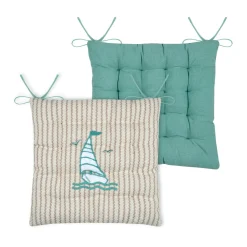STOF Coussin de chaise carré coton (38 x 38 cm) Barbade Ecru Outlet