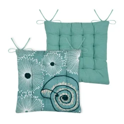STOF Coussin de chaise carré coton (38x38 cm) Barbade Vert céladon Online