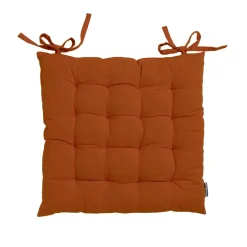 EMINZA Coussin de chaise carré coton (40 x 40 cm) Pixel Terracotta Clearance