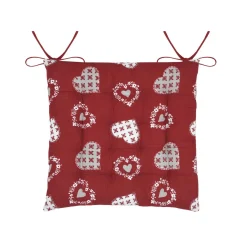 STOF Coussin de chaise carré coton (40 x 40 cm) Ornon Rouge Best