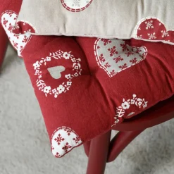 STOF Coussin de chaise carré coton (40 x 40 cm) Ornon Rouge Best