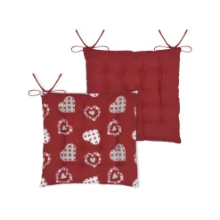 STOF Coussin de chaise carré coton (40 x 40 cm) Ornon Rouge Best
