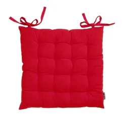 EMINZA Coussin de chaise carré coton (40 x 40 cm) Pixel Rouge New