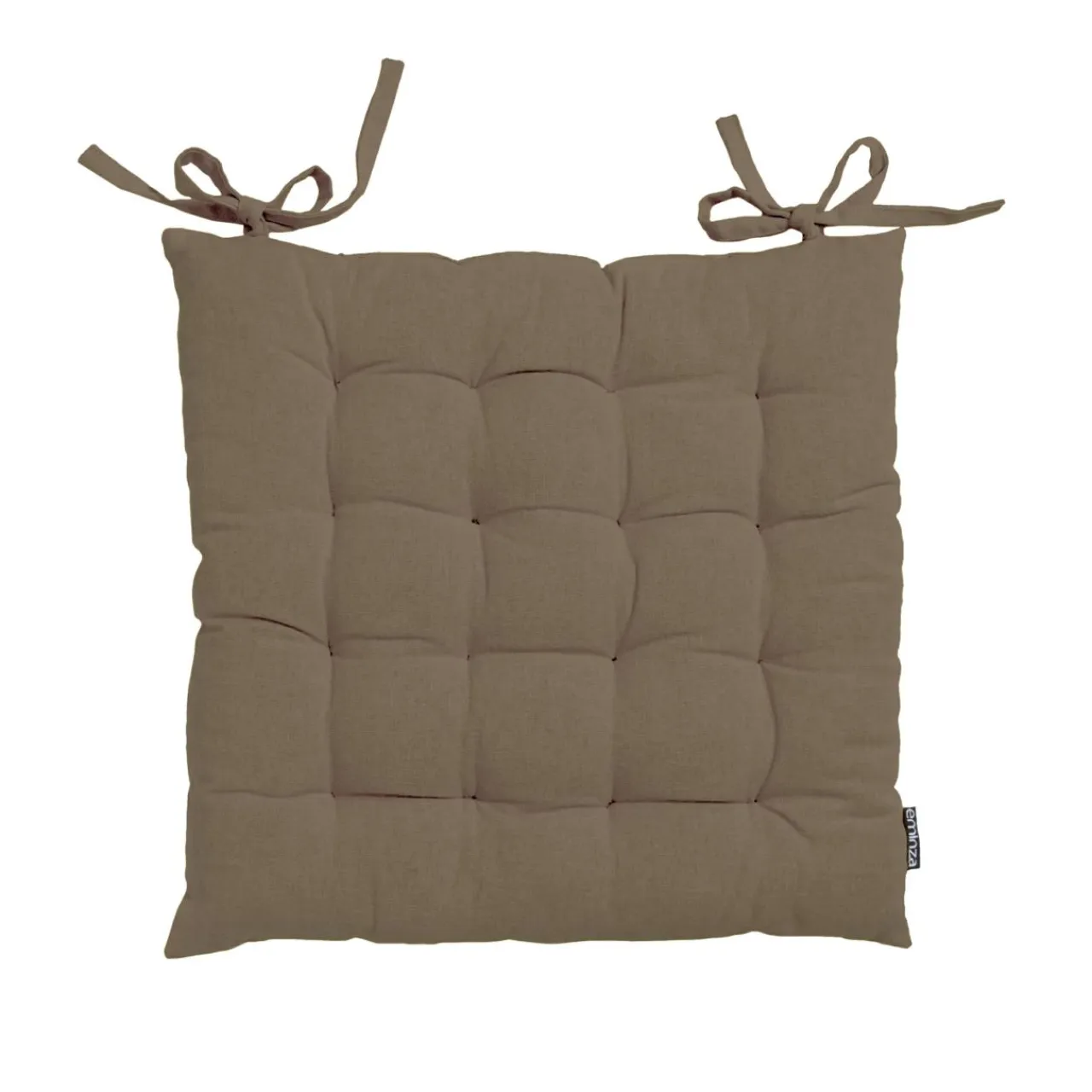 EMINZA Coussin de chaise carré coton (40 x 40 cm) Pixel Taupe Best