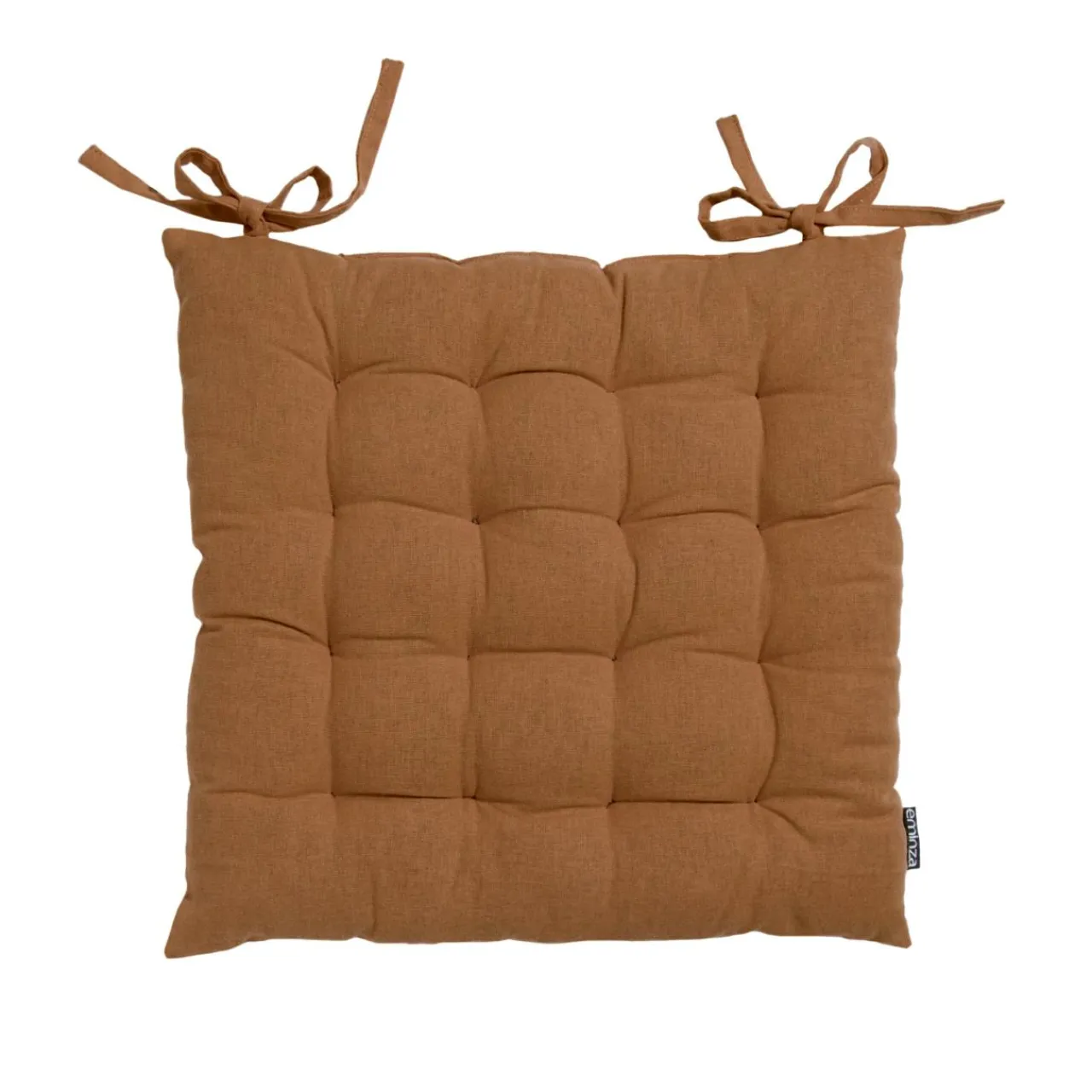 EMINZA Coussin de chaise carré coton (40 x 40 cm) Pixel Camel Discount