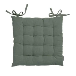 EMINZA Coussin de chaise carré coton (40 x 40 cm) Pixel Vert kaki New