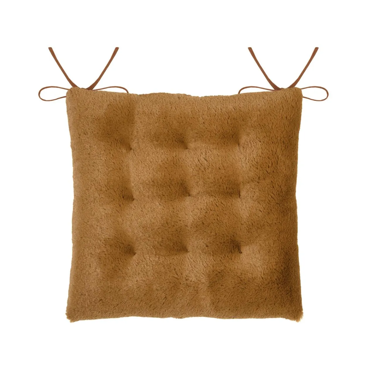 STOF Coussin de chaise carré fausse fourrure (40 x 40 cm) Asgard Camel Outlet