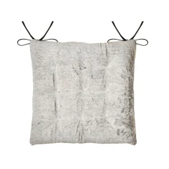 STOF Coussin de chaise carré fausse fourrure (40 x 40 cm) Asgard perle Gris Clearance