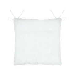 STOF Coussin de chaise carré fausse fourrure (40 x 40 cm) Asgard Blanc Hot