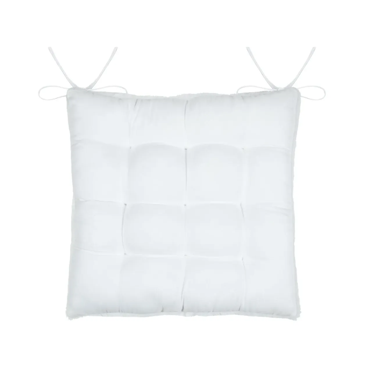 STOF Coussin de chaise carré fausse fourrure (40 x 40 cm) Asgard Blanc Hot
