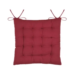 STOF Coussin de chaise carré velours (38 x 38 cm) Chamonix Rouge Best