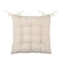 STOF Coussin de chaise carré velours (38 x 38 cm) Dandy Beige New