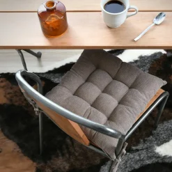 STOF Coussin de chaise carré velours (38 x 38 cm) Dandy Taupe Hot