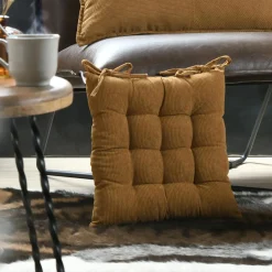 STOF Coussin de chaise carré velours (38 x 38 cm) Dandy Camel Online