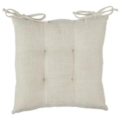 Atmosphera, cru017dateur d'intu017drieur Coussin de chaise carré (38 x 38 cm) Clem lin Beige