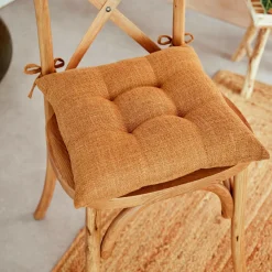 Atmosphera, cru017dateur d'intu017drieur Coussin de chaise carré (38 x 38 cm) Clem Cannelle Sale