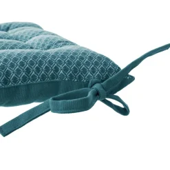 ATMOSPHERA Coussin de chaise carré (38 x 38 cm) Otto Bleu canard Hot