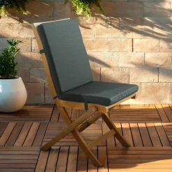 EMINZA Coussin de chaise extérieur avec dossier (90 x 40 cm) Sunset Gris Anthracite New