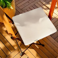 EMINZA Coussin de chaise extérieur carré (40 x 40 cm) Sunset Ecru New
